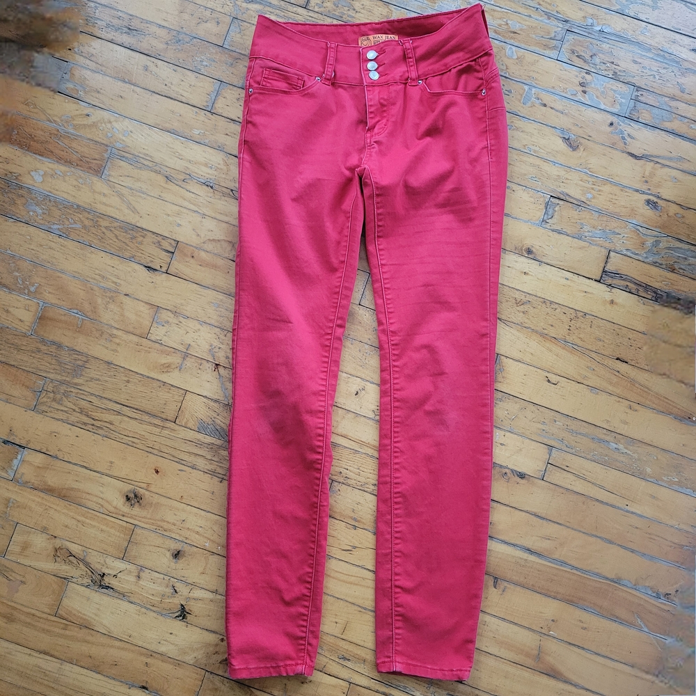 Wax Jean Vibrant Red Denim